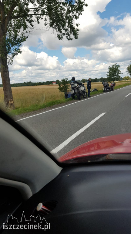 Wypadek motocyklisty pod Białym Borem
