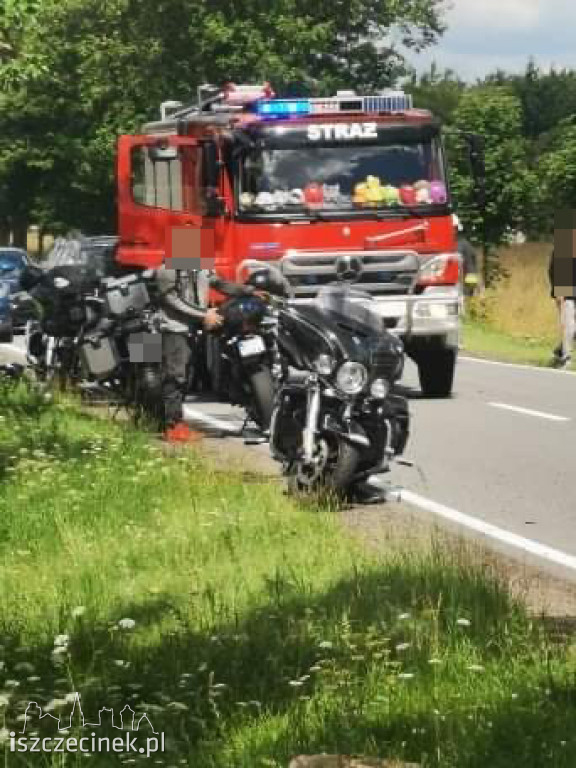 Wypadek motocyklisty pod Białym Borem