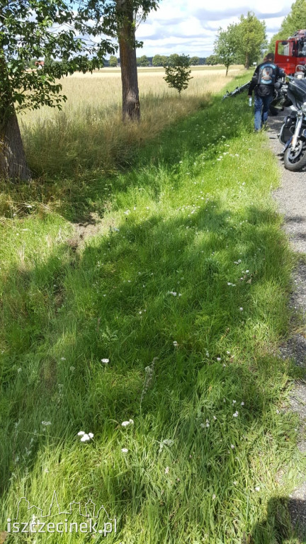 Wypadek motocyklisty pod Białym Borem
