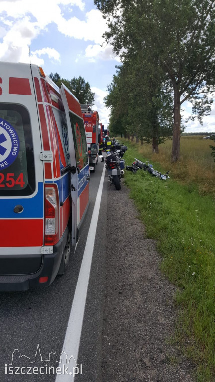 Wypadek motocyklisty pod Białym Borem