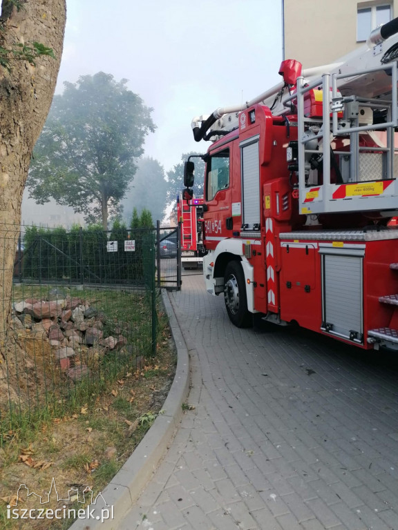 Doszczętnie spłonęło mieszkanie w centrum miasta. Ewakuacja mieszkańców