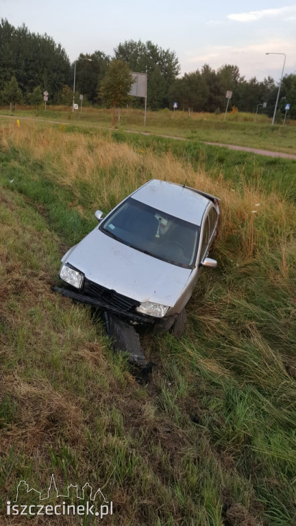Samochód wypadł z drogi i wpadł do rowu ZDJĘCIA