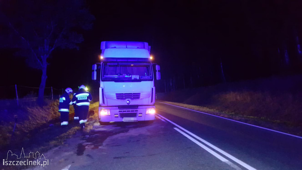 Urwane koło w ciężarówce. Są poważne utrudnienia w ruchu na DK-11