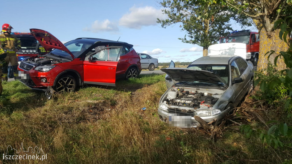 Wypadek pod Parsęckiem. Jedna osoba zabrana do szpitala