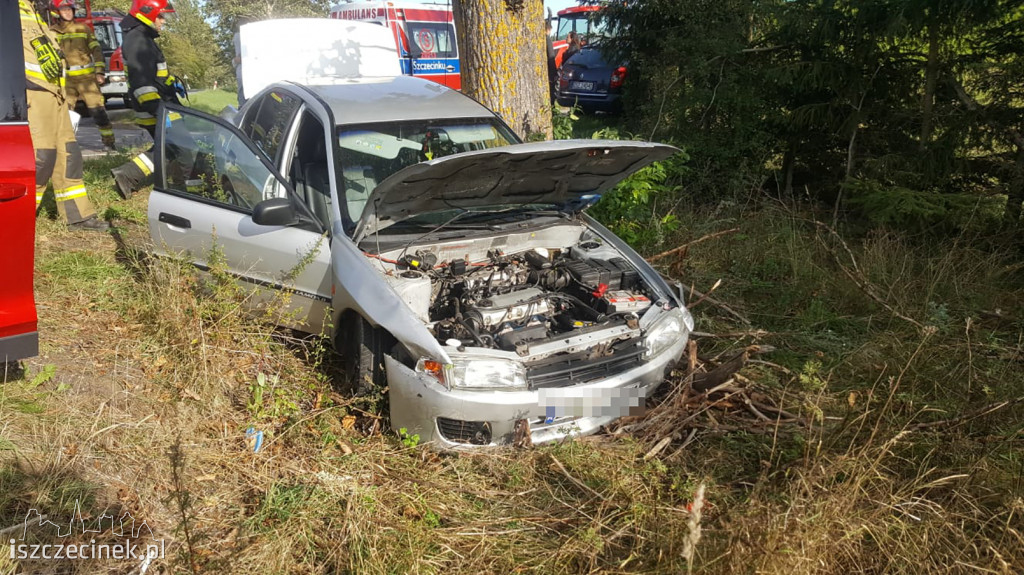 Wypadek pod Parsęckiem. Jedna osoba zabrana do szpitala
