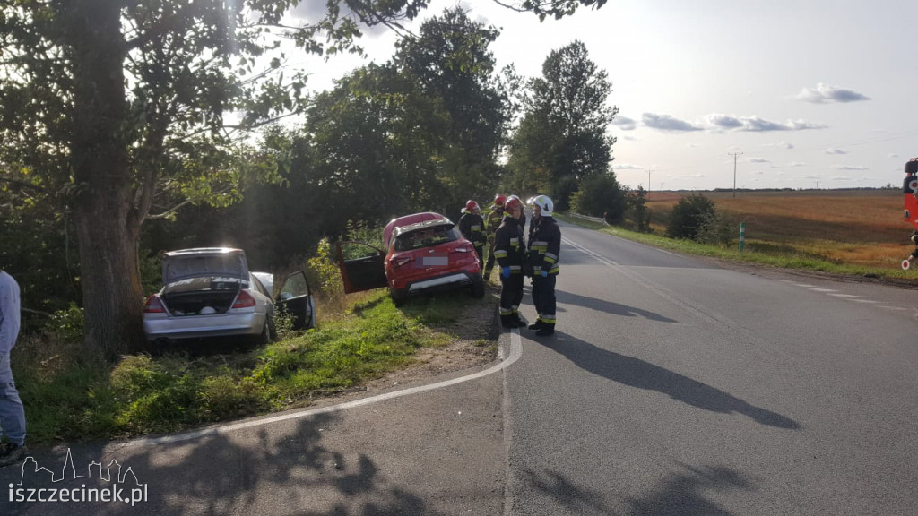 Wypadek pod Parsęckiem. Jedna osoba zabrana do szpitala