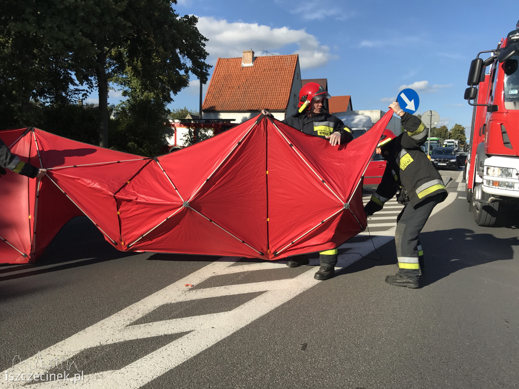 Wypadek na pasach. Mężczyzna poważnie ranny
