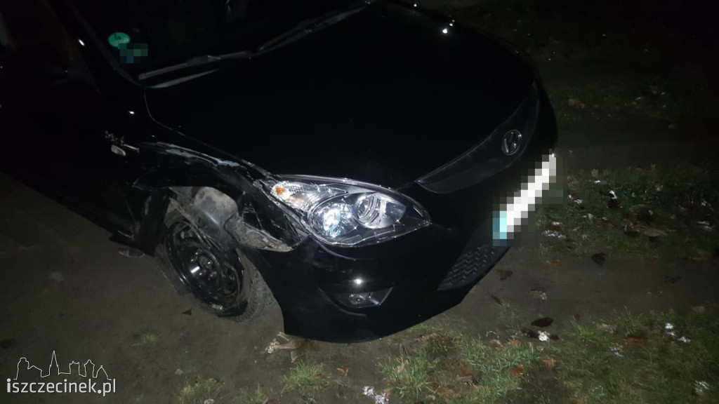 Uderzył w zaparkowany samochód i uciekł. Pijanego sprawcę pomógł zatrzymać świadek