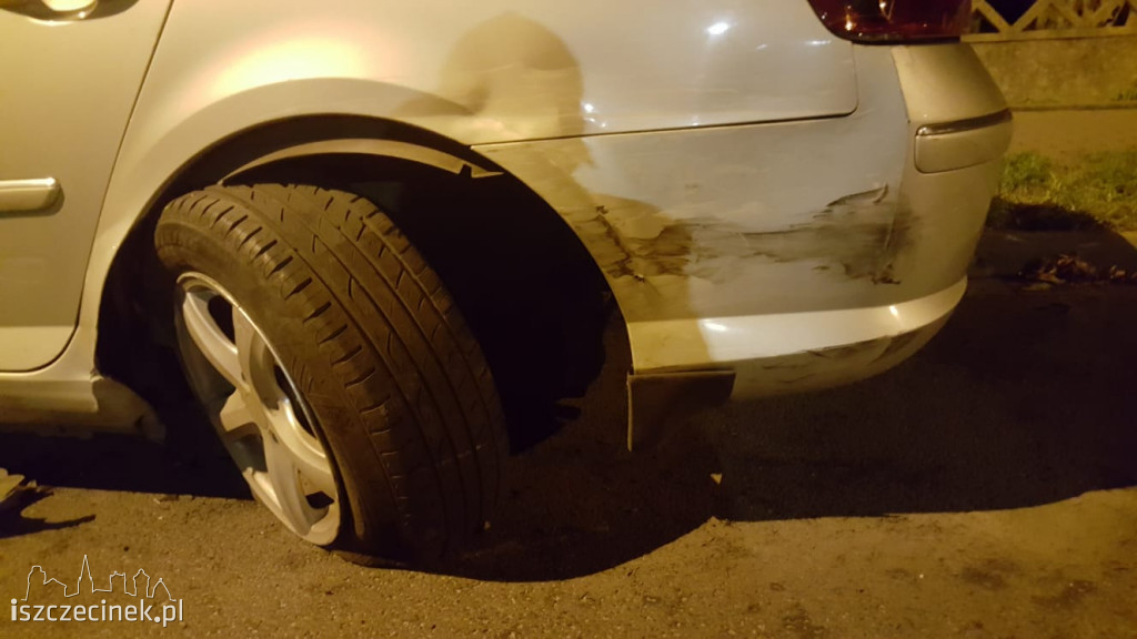 Uderzył w zaparkowany samochód i uciekł. Pijanego sprawcę pomógł zatrzymać świadek
