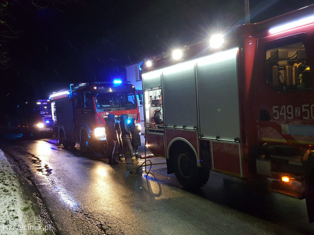 Pożar poddasza domu jednorodzinnego w Parsęcku