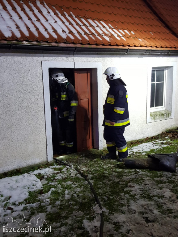Pożar poddasza domu jednorodzinnego w Parsęcku