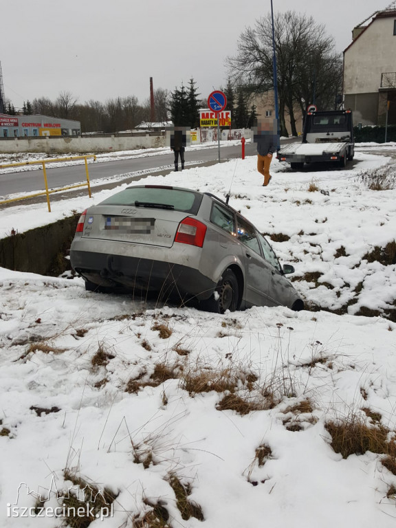 SZCZECINEK. Uciekał kradzionym samochodem. Wpadł do rowu