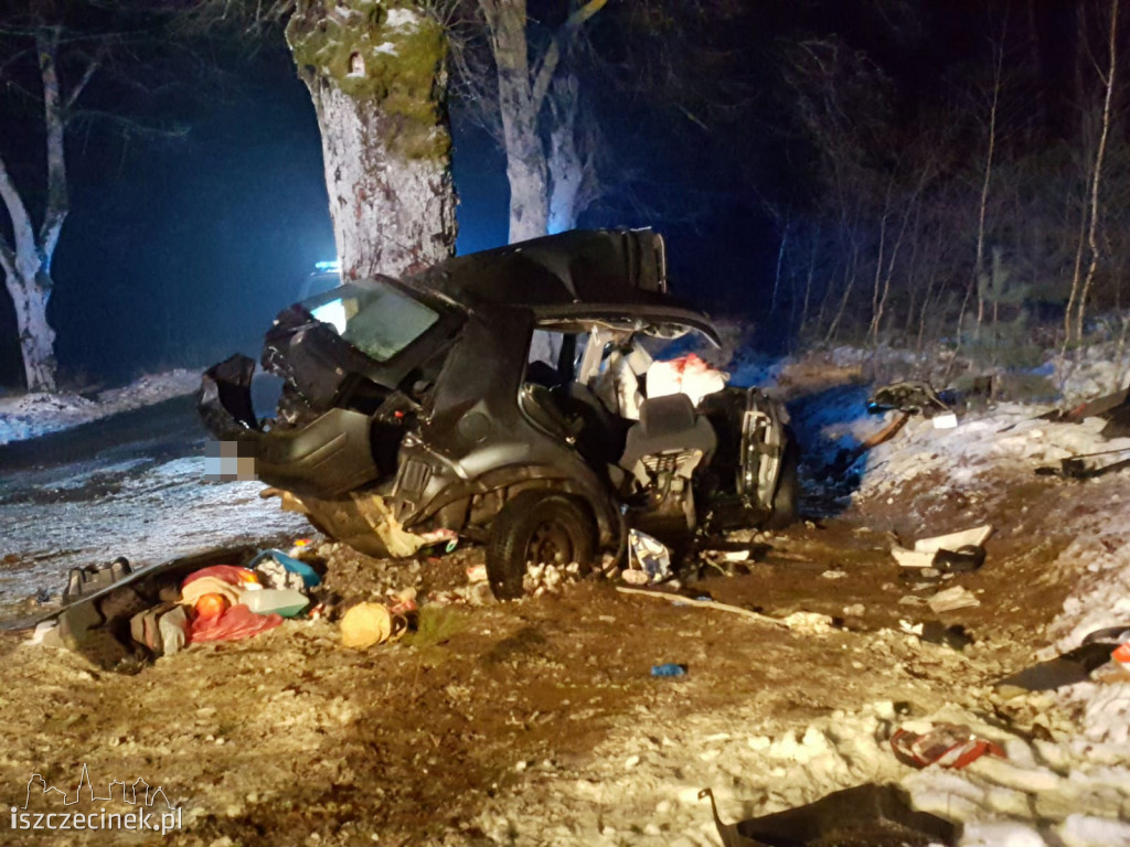 Tragiczny wypadek w gm. Borne Sulinowo. Samochód uderzył w drzewo. Zginął kierowca