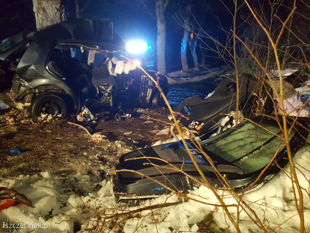 Tragiczny wypadek w gm. Borne Sulinowo. Samochód uderzył w drzewo. Zginął kierowca