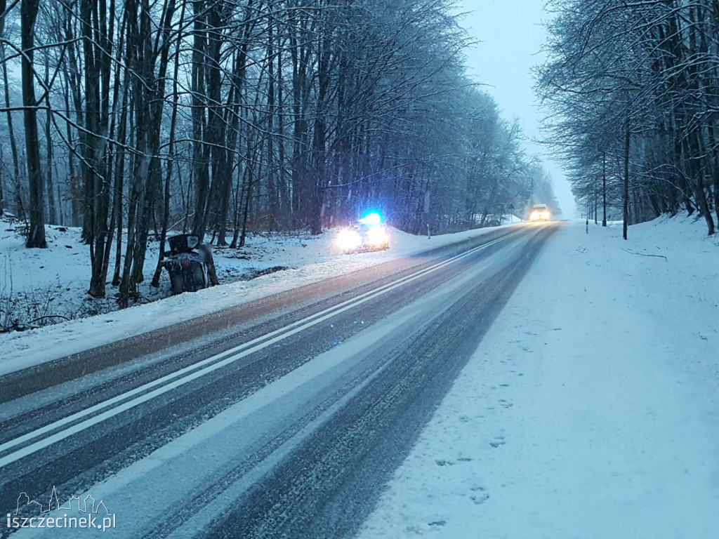 Zima nie daje za wygraną. Fatalne warunki na drogach. Seria kolizji