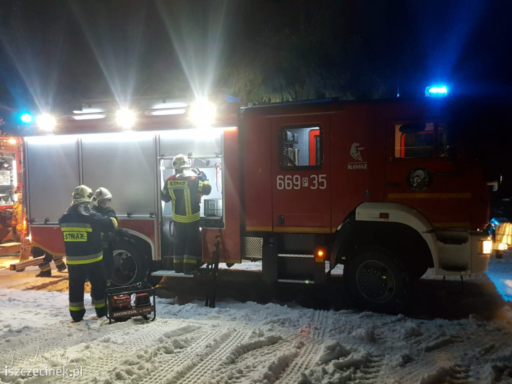 Duży pożar pod Turowem