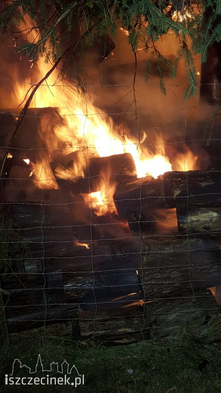Duży pożar pod Turowem