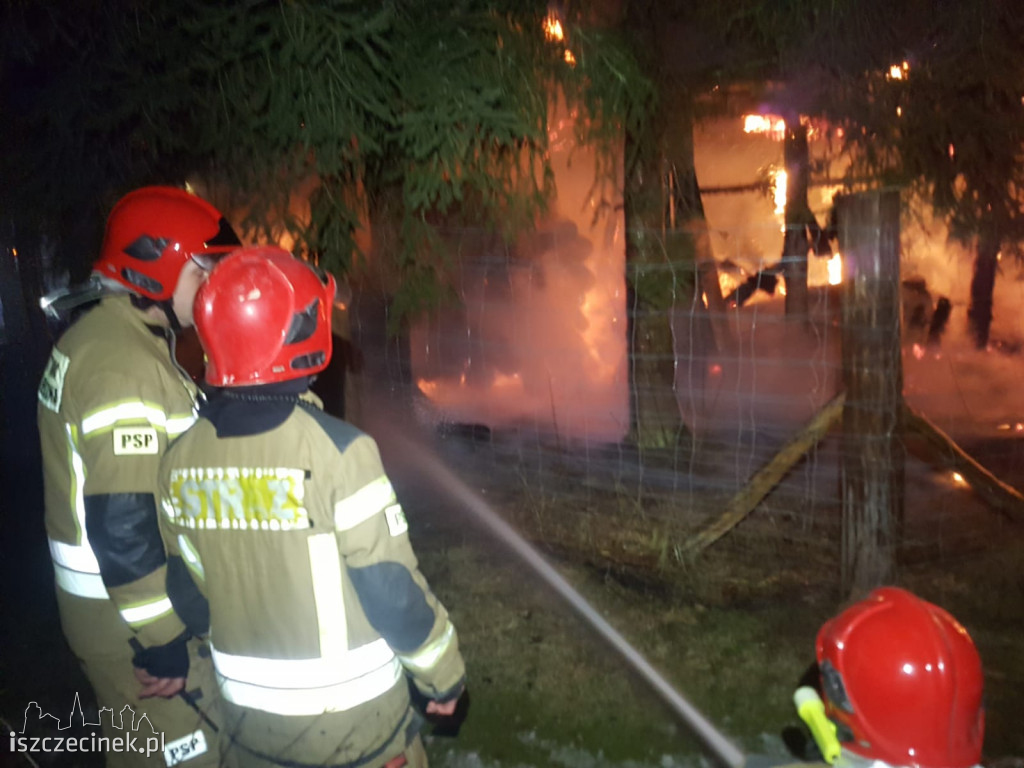 Duży pożar pod Turowem