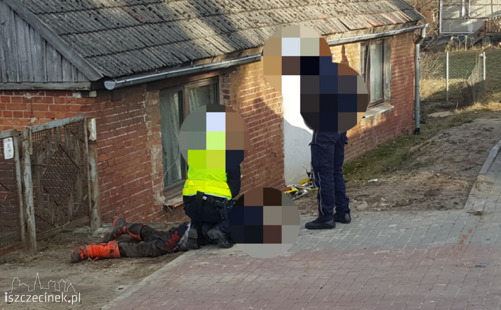 Po alkoholu nie opanował motocykla. Podczas zatrzymania był agresywny