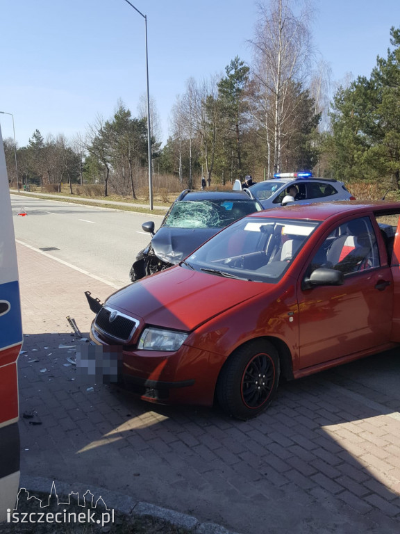 Zderzenie dwóch samochodów w Bornem Sulinowie
