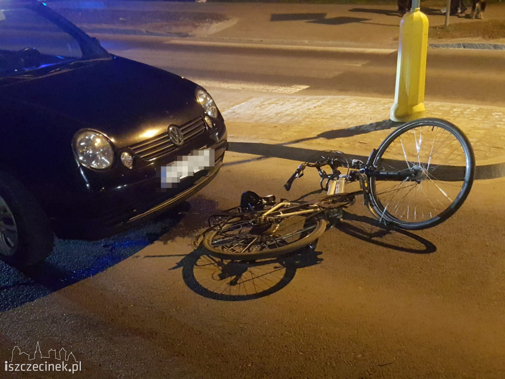 Rowerzysta potrącony na przejściu dla pieszych
