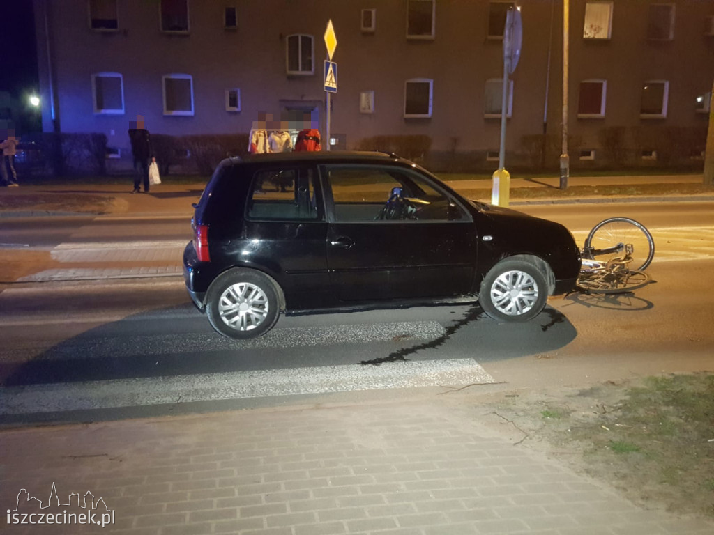 Rowerzysta potrącony na przejściu dla pieszych