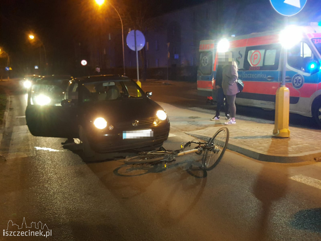 Rowerzysta potrącony na przejściu dla pieszych