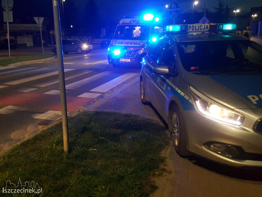 Ulica Warcisława IV. Potrącenie na pasach.