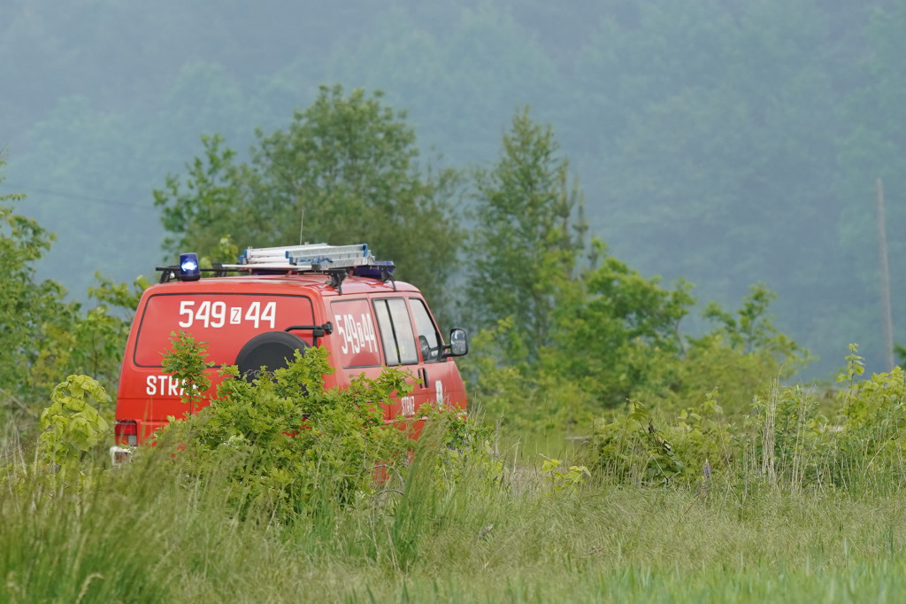 Wielki pożar w gm. Grzmiąca. W ogniu pola, drzewa i wagon
