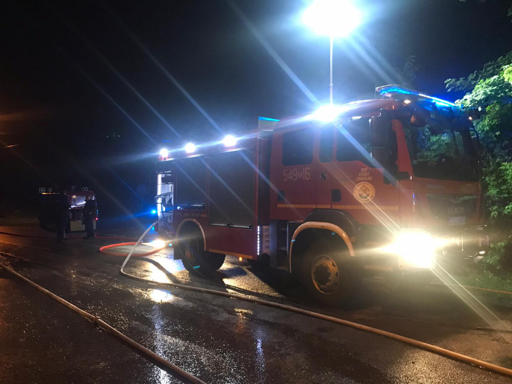 Nocny pożar domu w Sulikowie. Budynek spłonął doszczętnie
