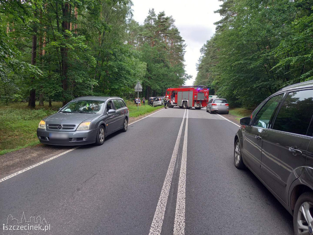 Zderzenie dwóch samochodów. 5 osób zabranych do szpitala [ZDJĘCIA]