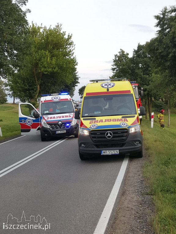Auto uderzyło w drzewo. Jechała nim rodzina z dziećmi [ZDJĘCIA]