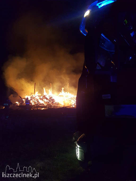 Pożar stodoły w Przybkówku
