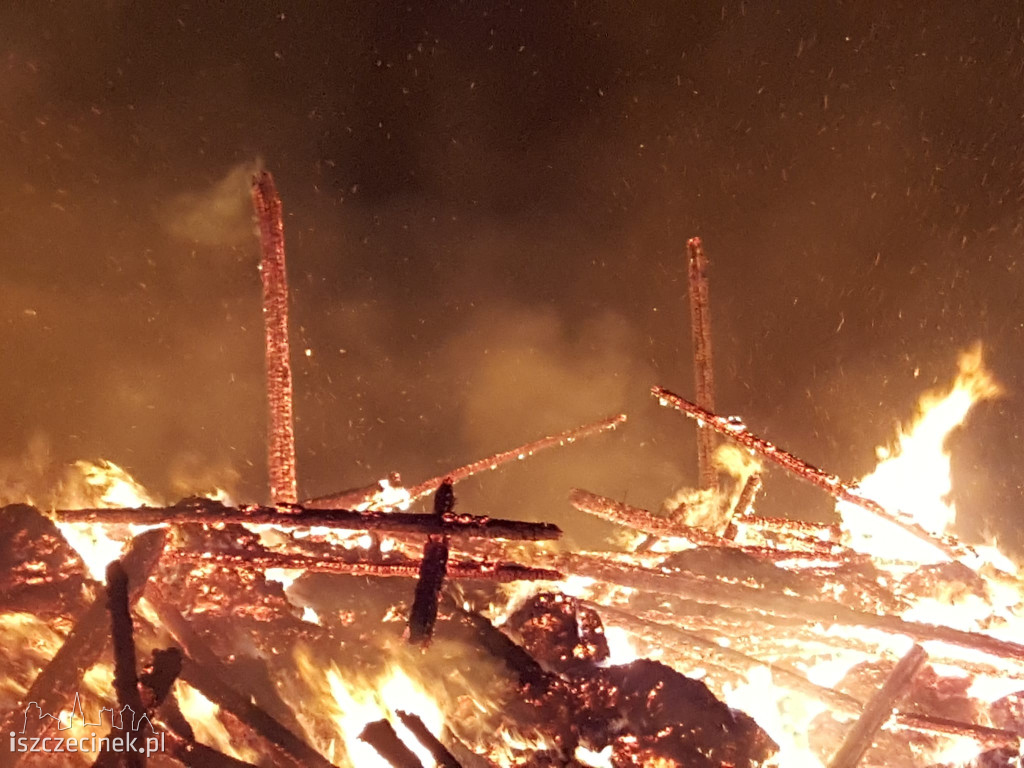 Pożar stodoły w Przybkówku