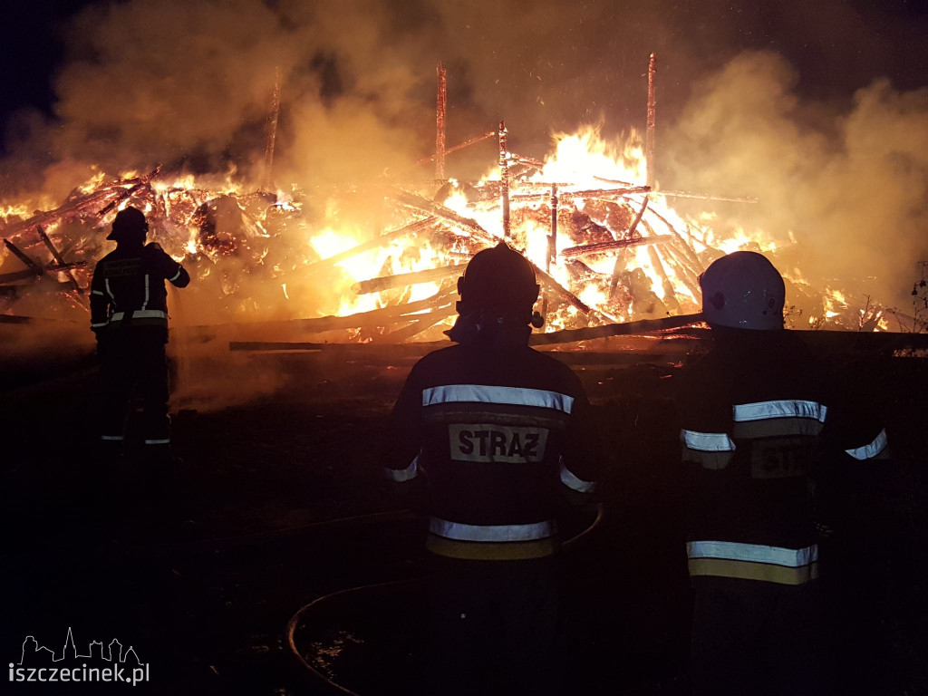 Pożar stodoły w Przybkówku