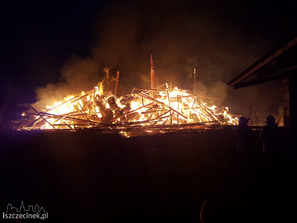 Pożar stodoły w Przybkówku