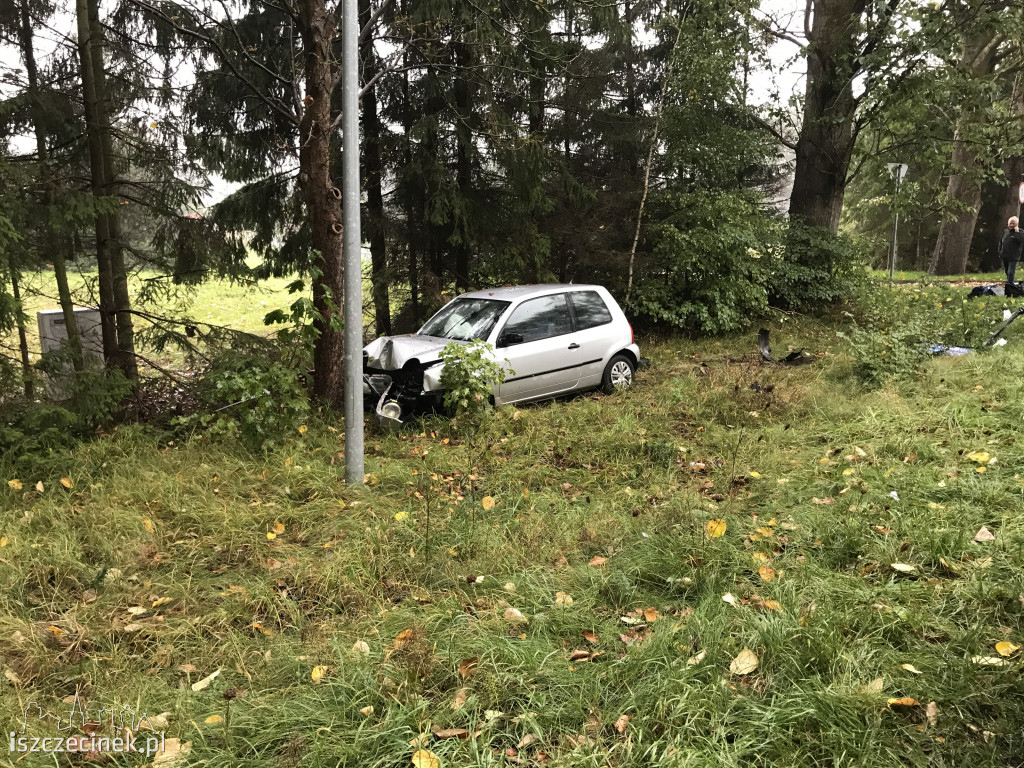 Wypadek przed wjazdem do Szczecinka od strony Barwic