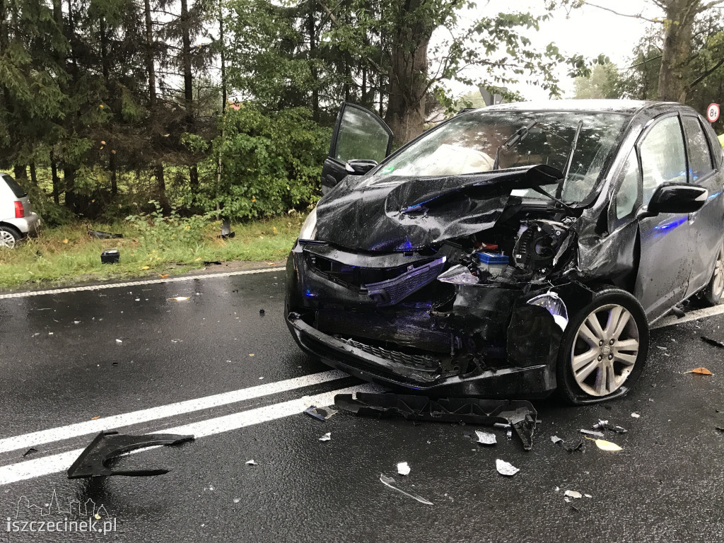 Wypadek przed wjazdem do Szczecinka od strony Barwic