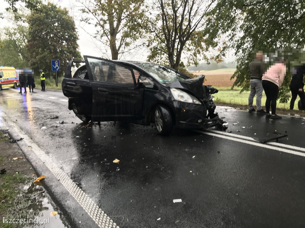Wypadek przed wjazdem do Szczecinka od strony Barwic