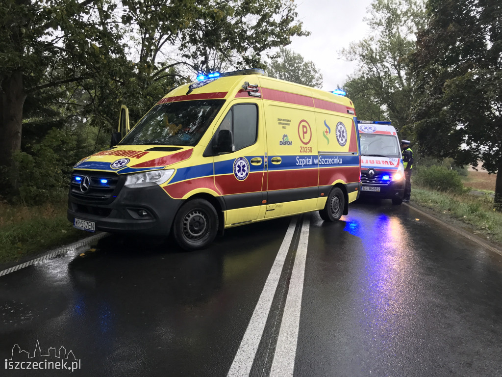 Wypadek przed wjazdem do Szczecinka od strony Barwic