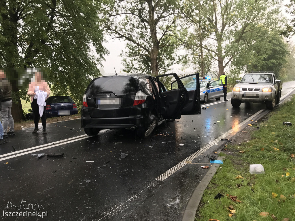 Wypadek przed wjazdem do Szczecinka od strony Barwic