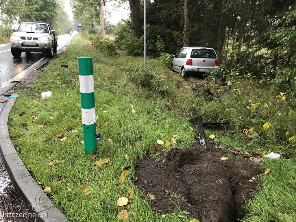 Wypadek przed wjazdem do Szczecinka od strony Barwic