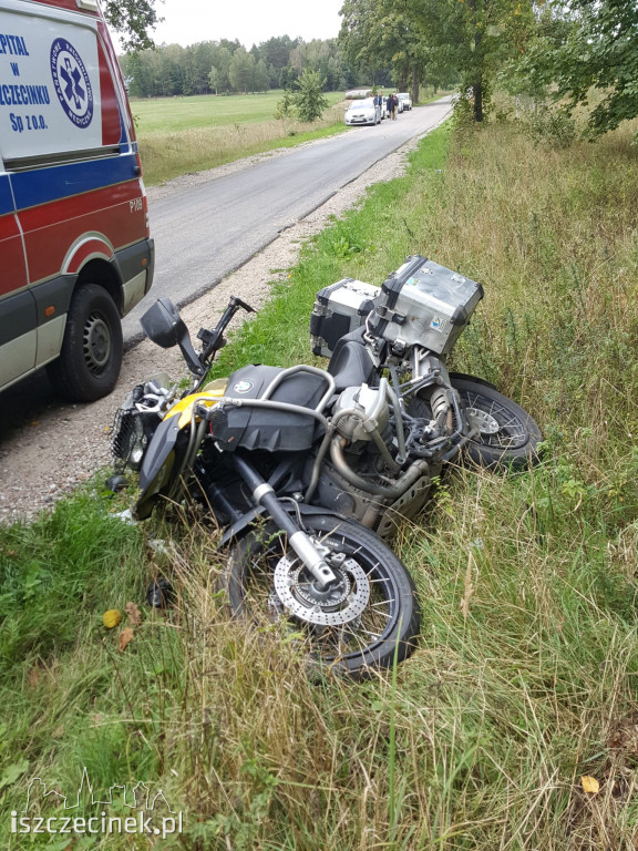 Zderzenie motocyklisty z jeleniem. Niecodzienne zdarzenie na drodze