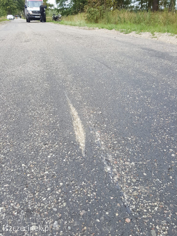 Zderzenie motocyklisty z jeleniem. Niecodzienne zdarzenie na drodze