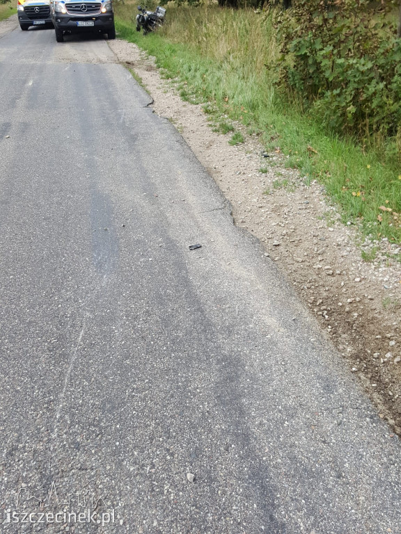 Zderzenie motocyklisty z jeleniem. Niecodzienne zdarzenie na drodze