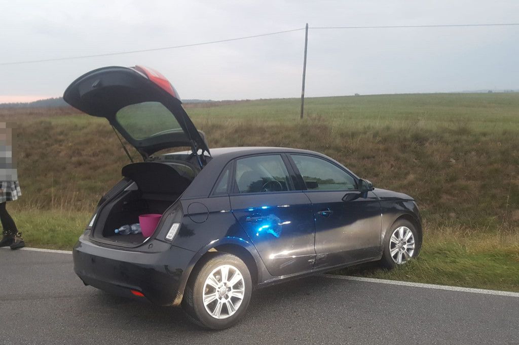 Kolizja dwóch osobówek na DW-172