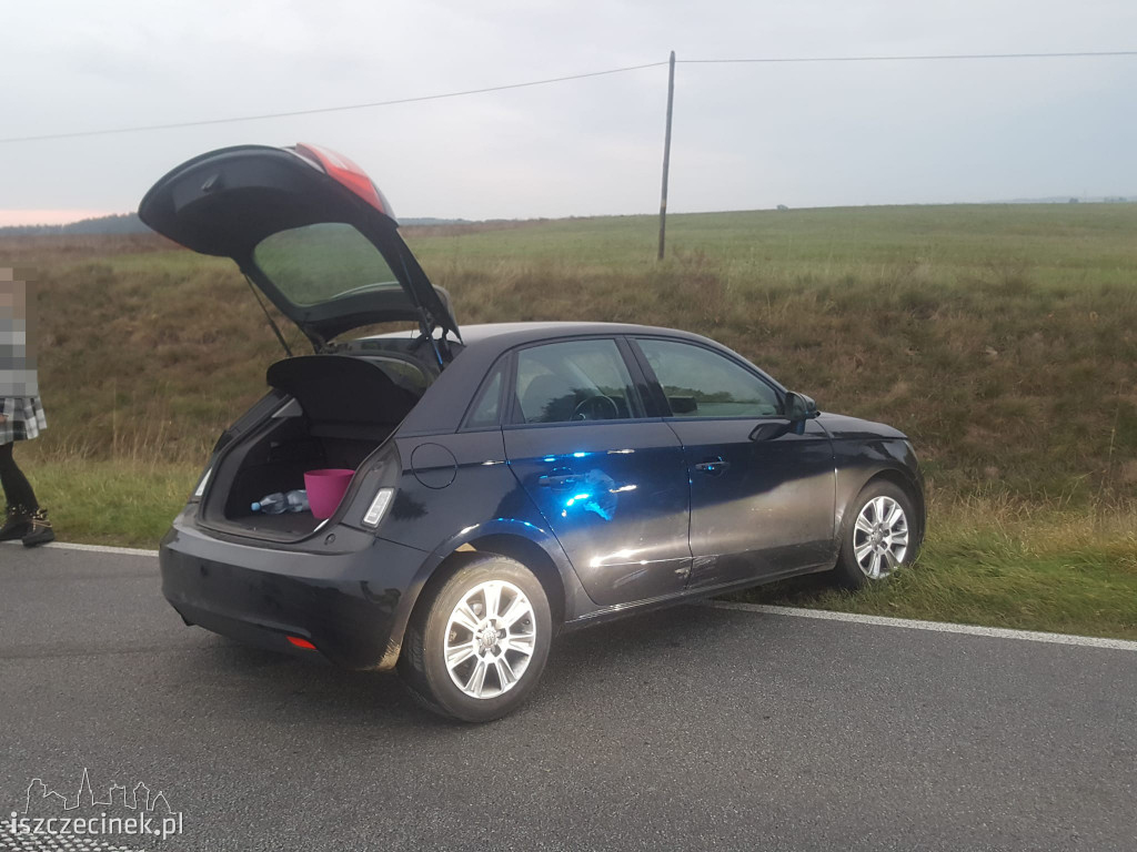 Kolizja dwóch osobówek na DW-172