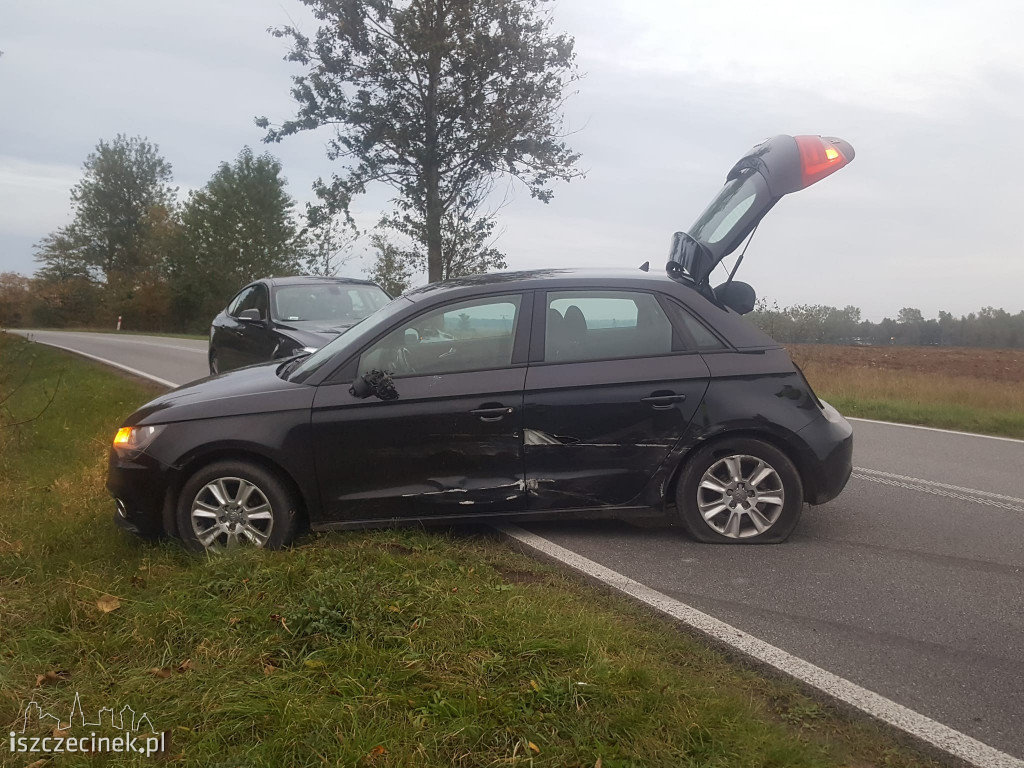 Kolizja dwóch osobówek na DW-172