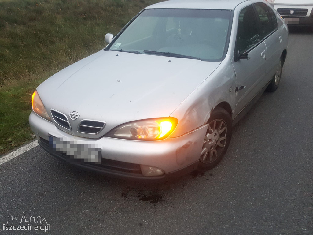 Kolizja dwóch osobówek na DW-172