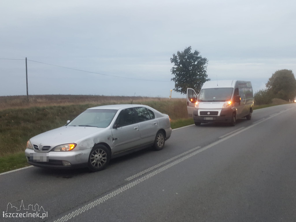 Kolizja dwóch osobówek na DW-172